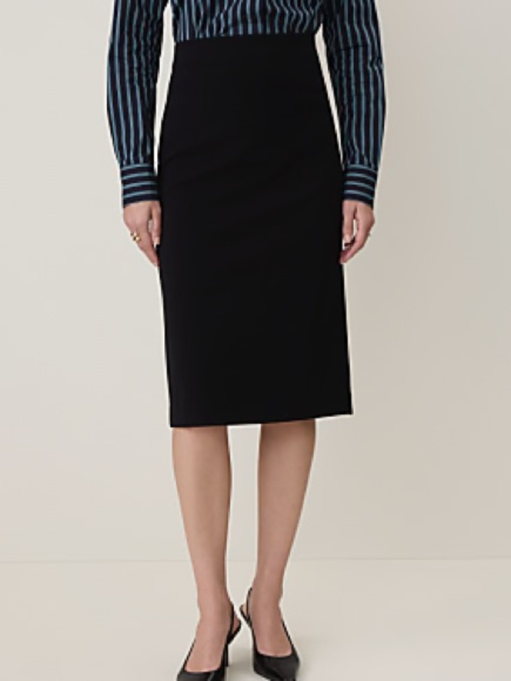 Ann Taylor Classic Black Pencil Skirt - Stretch Material